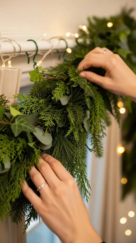 Drape the Garland in a Natural, Flowing Shape