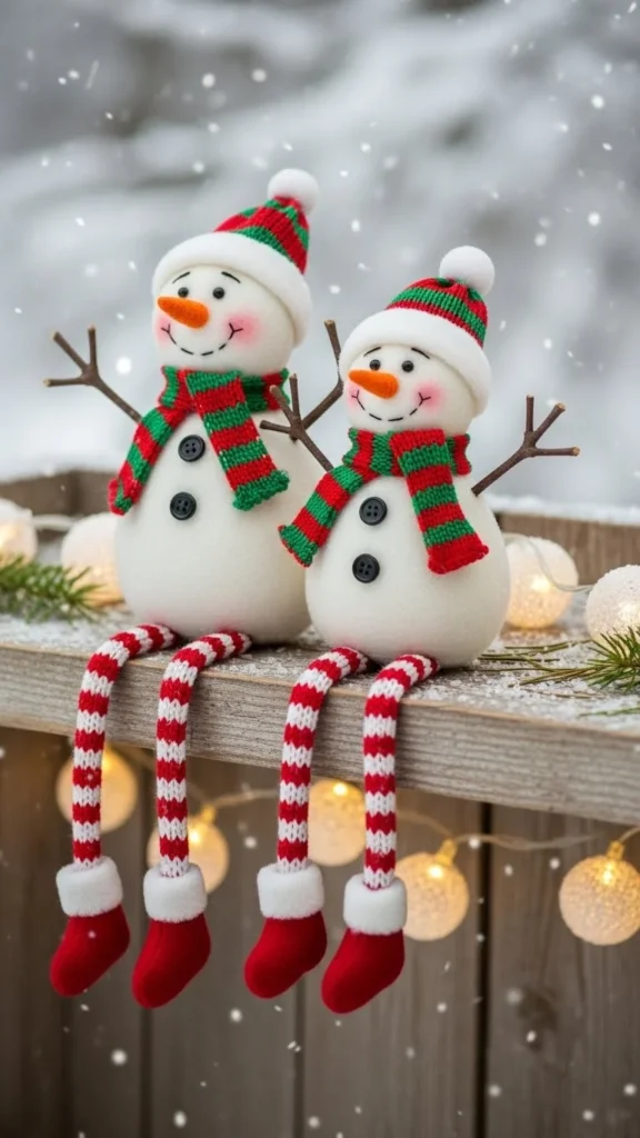 Felt Snowman Shelf Sitters