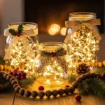 How to Decorate Christmas Glass Jars for Cozy Winter Accents