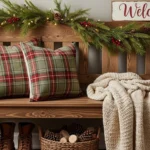 How to Decorate Entryway Benches for an Inviting Holiday Feel