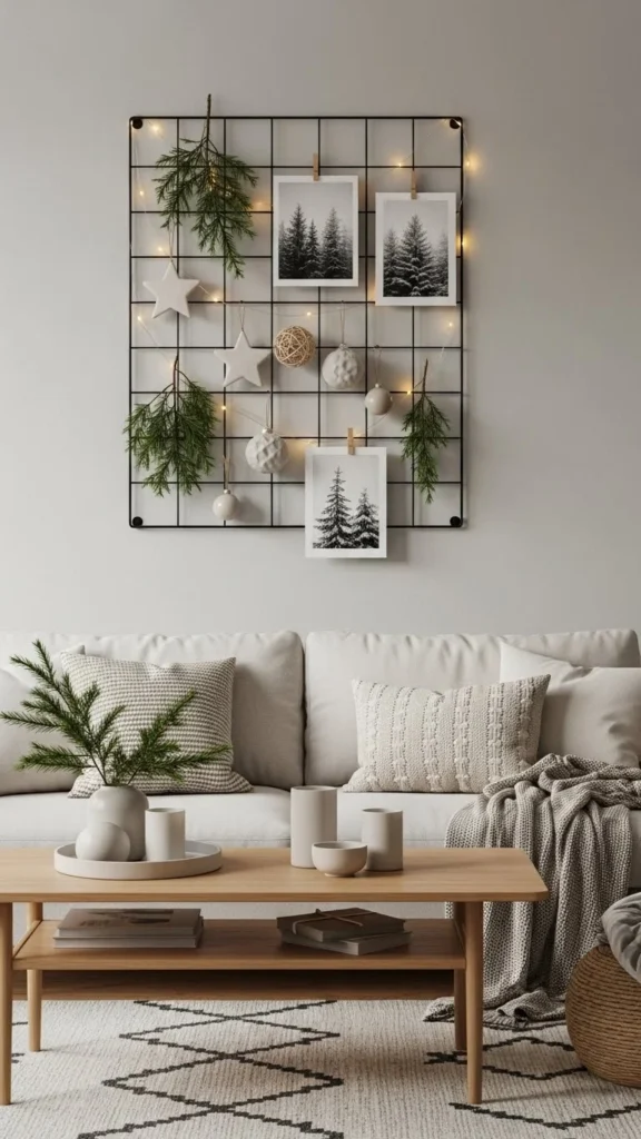How to decorate Christmas wall grids