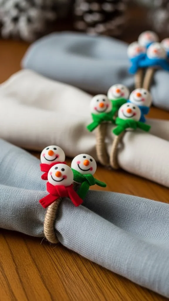 Snowman Napkin Rings