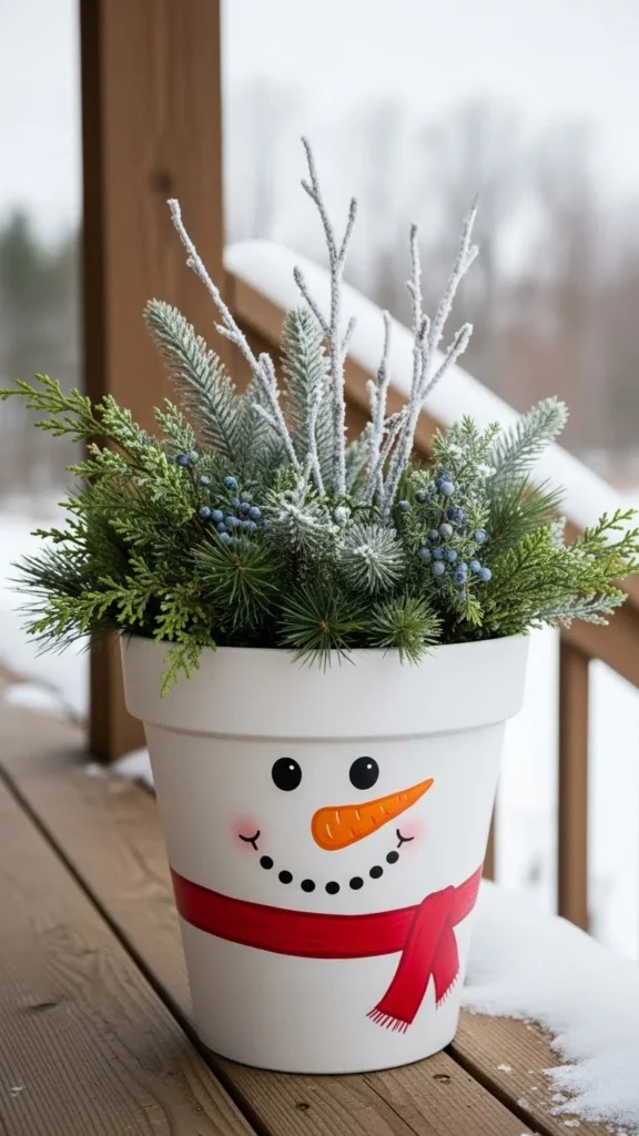 Snowman Planter Pot