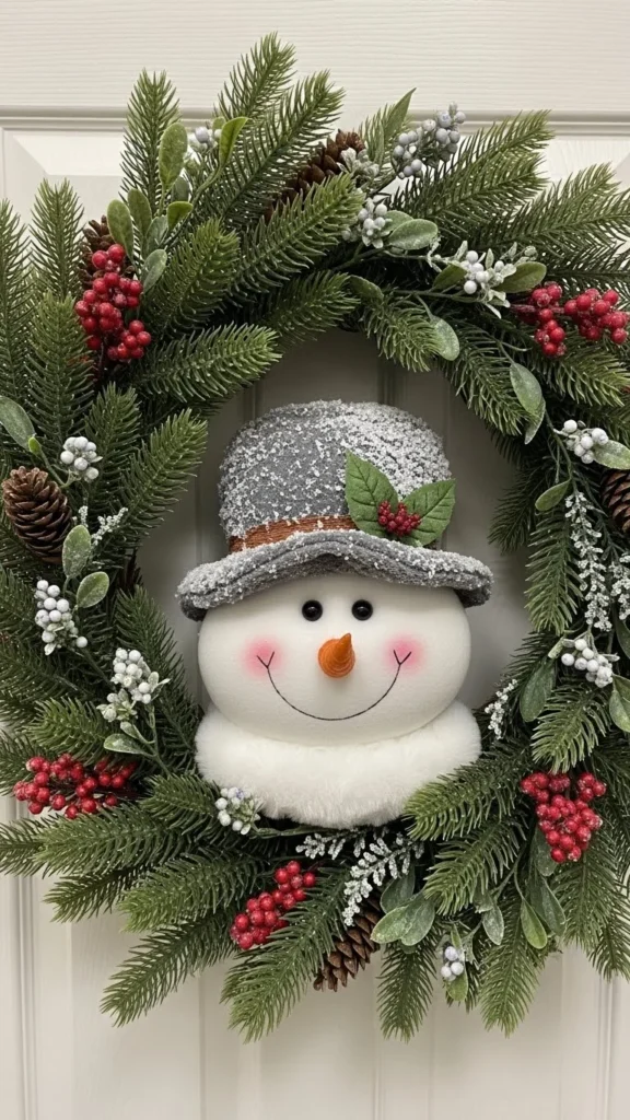 Snowman Wreath Centerpiece