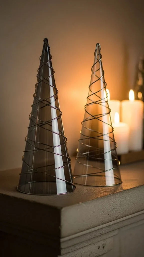 Wire Christmas Tree Cones