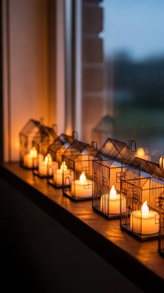 Wire Christmas Village Houses