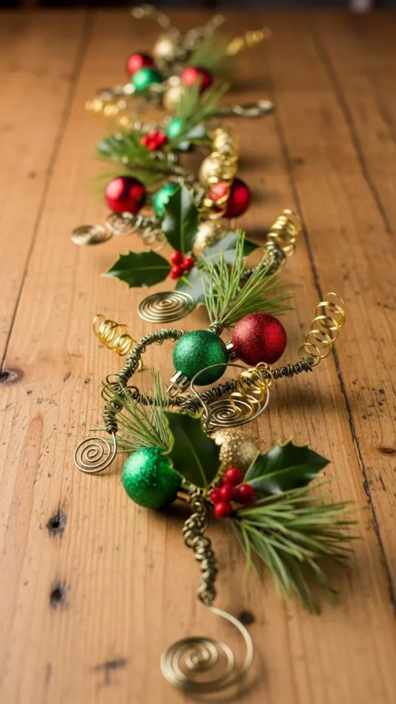 Wire Garland With Ornaments