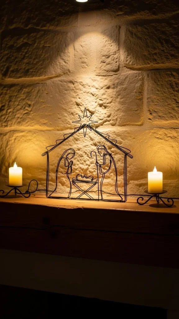 Wire Nativity Silhouette
