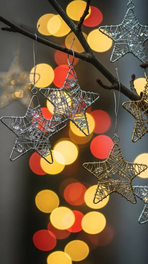 Wire Star Tree Ornaments