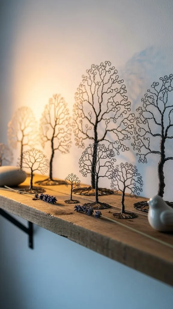 Wire Tree Forest Shelf Display
