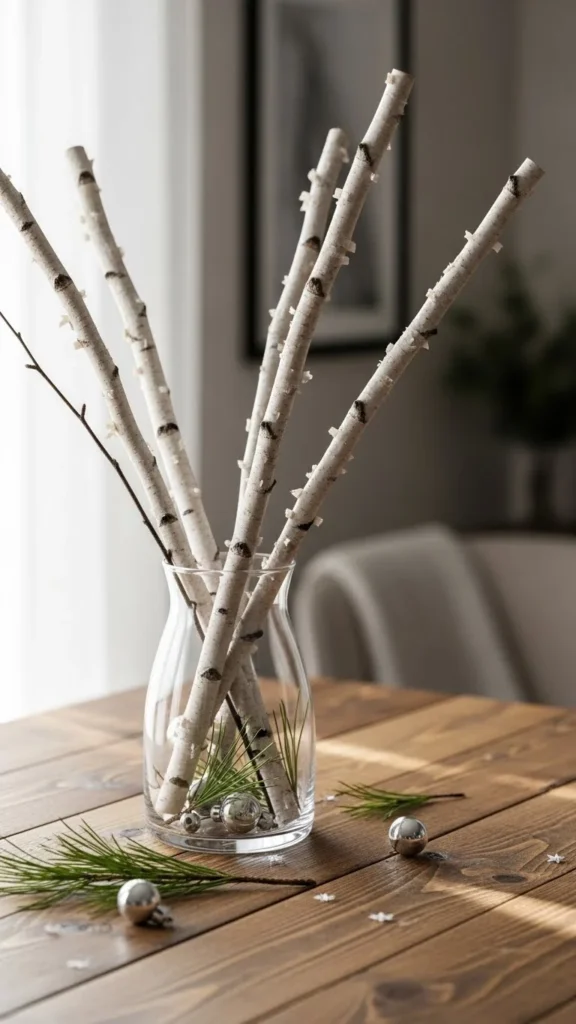 Bare Birch Branches for a Minimal Look