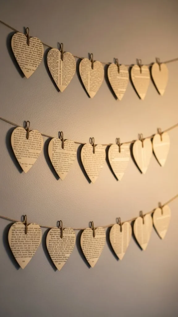 Book Page Heart Banner