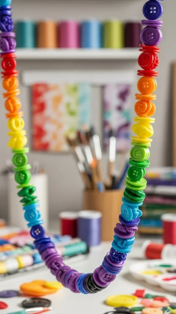 Button Rainbow Garland