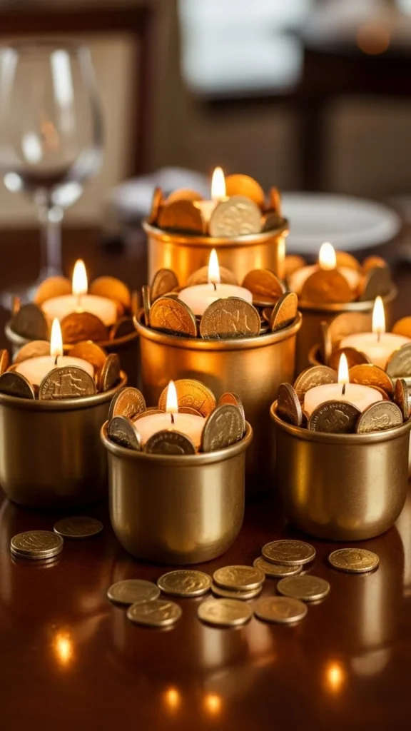 Candlelit Pot of Gold Cluster