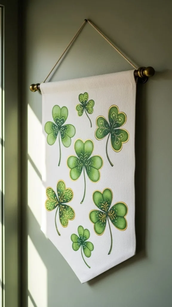 Canvas Banner Shamrock Art