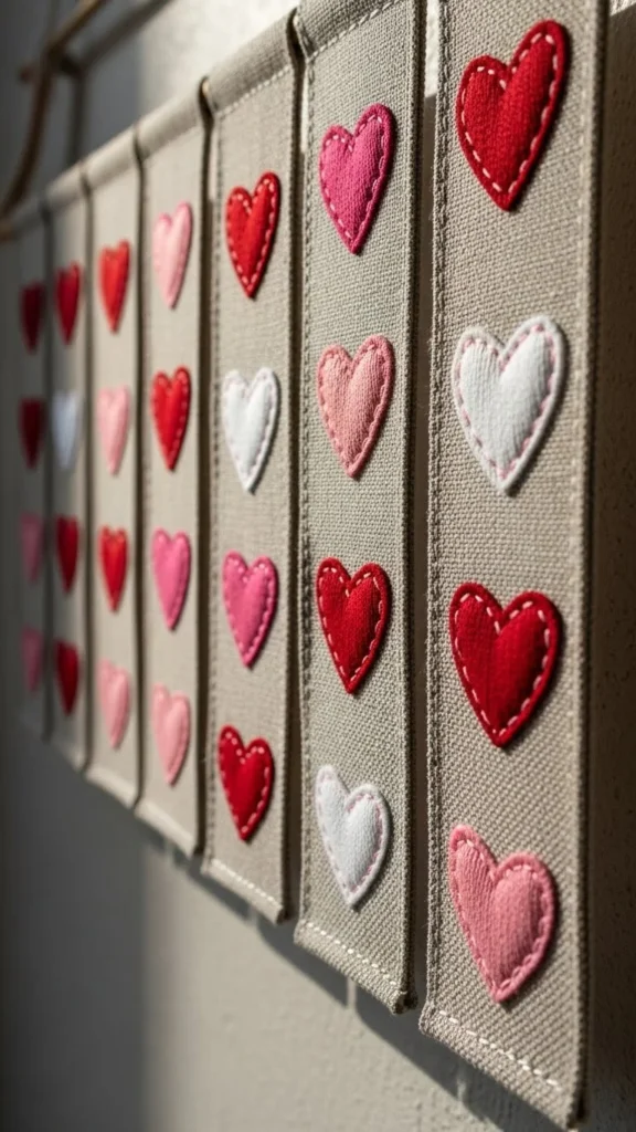 Canvas Heart Strip Banner