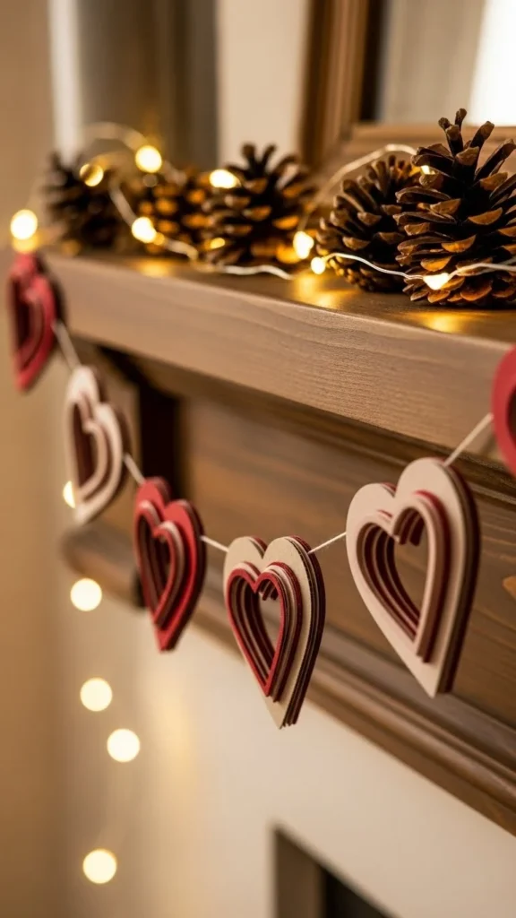 Cardboard Layered Heart Garland