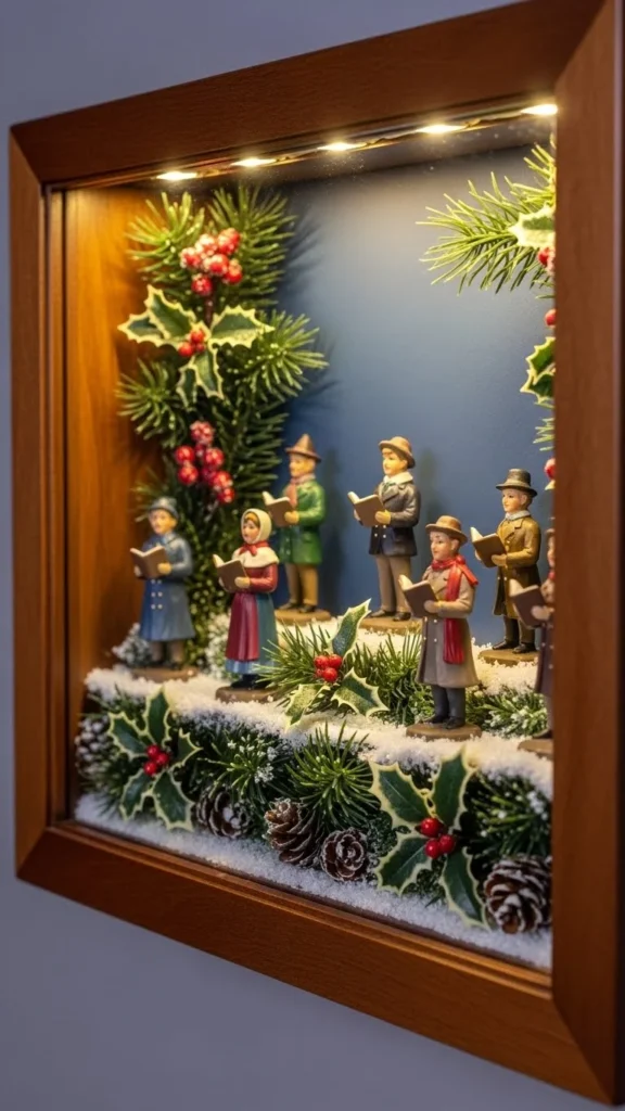 Caroler Shadow Box Art