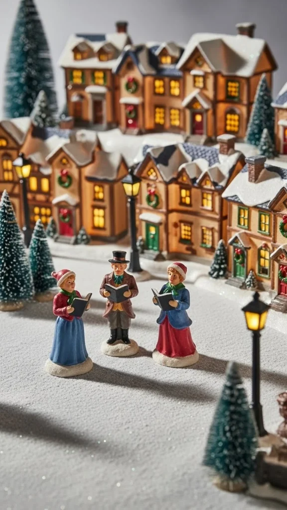 Caroler Village Scene