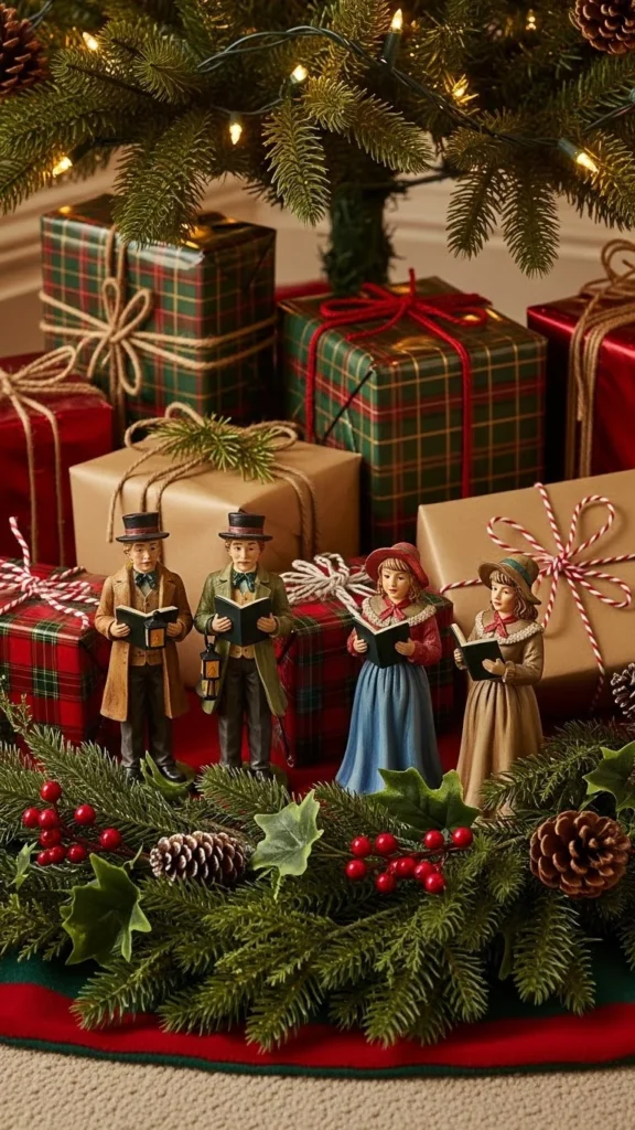 Carolers by the Tree Base