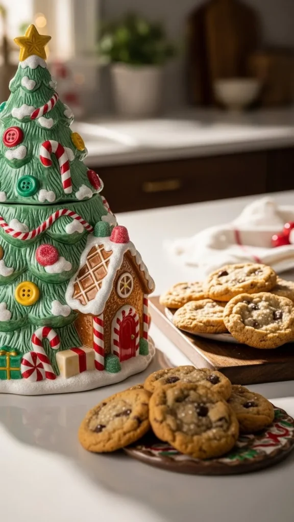 Ceramic Christmas Cookie Jar