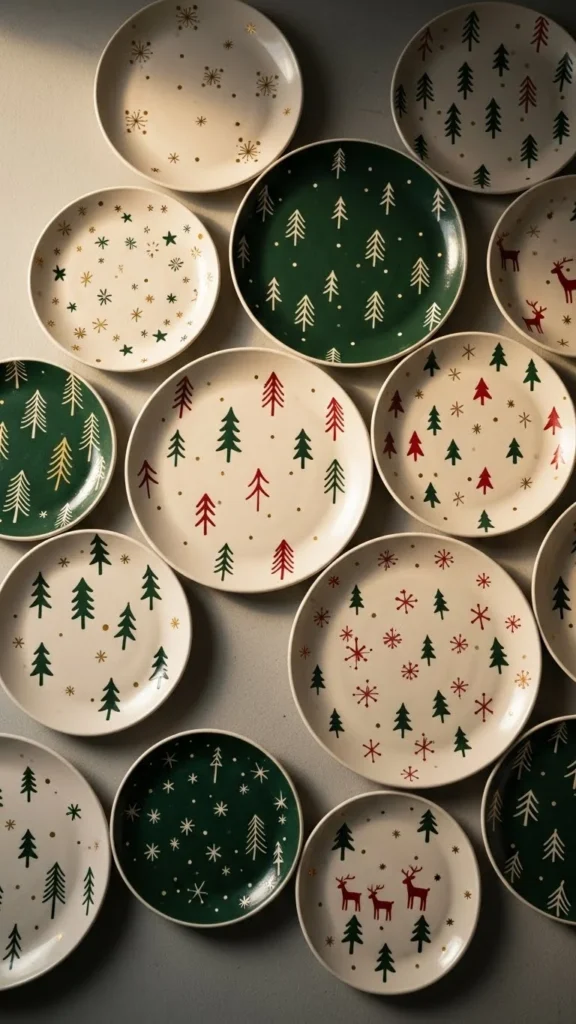 Ceramic Christmas Plate Wall