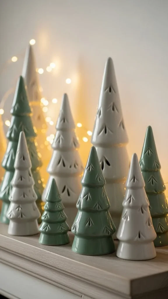 Ceramic Christmas Tree Sculptures