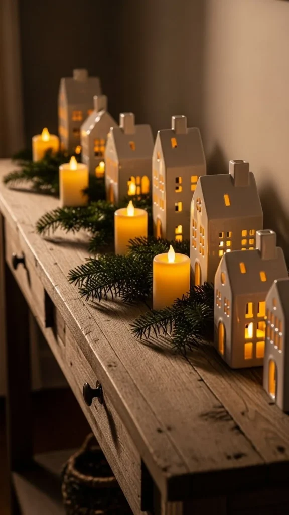 Ceramic Christmas Village Display