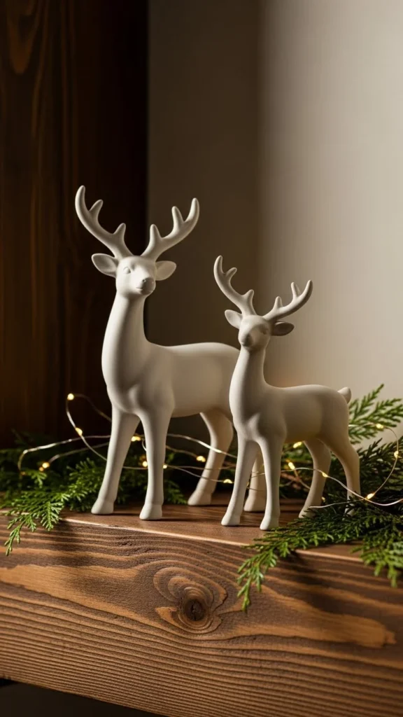 Ceramic Reindeer Figurines