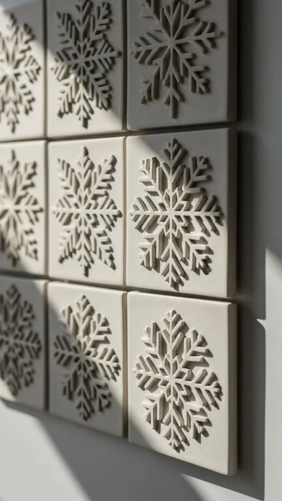 Ceramic Snowflake Wall Tiles