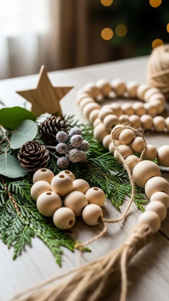 Christmas beaded garland