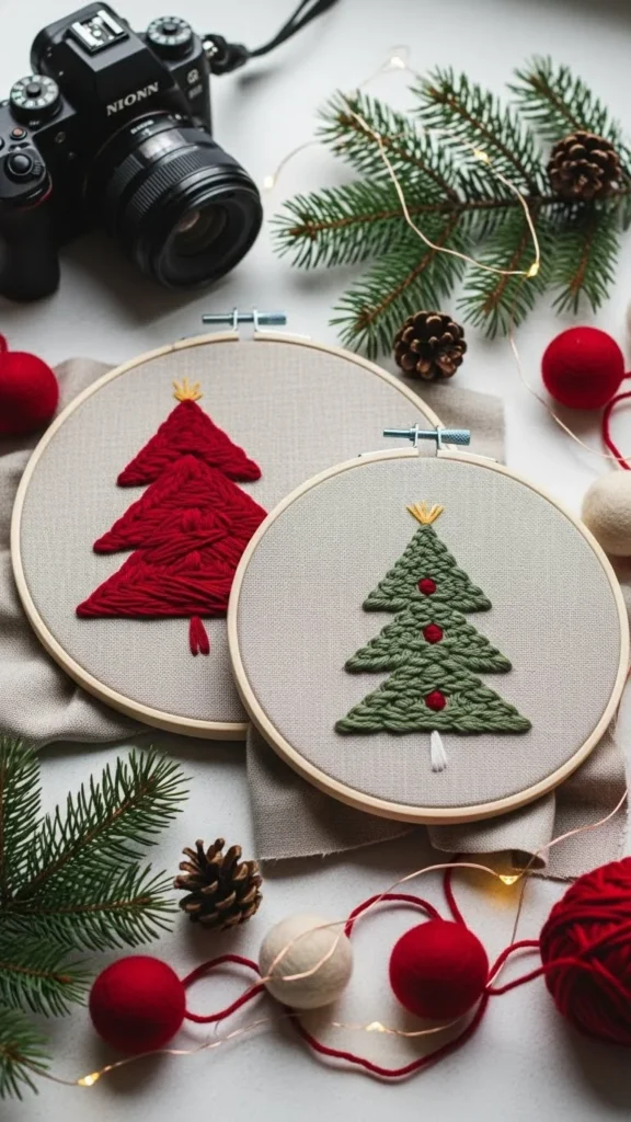 Christmas embroidered decor