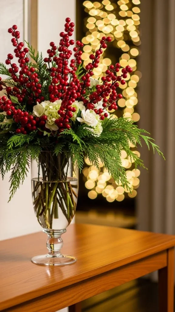 Christmas vase arrangement