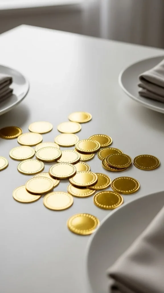 Classic Table Scatter Coins