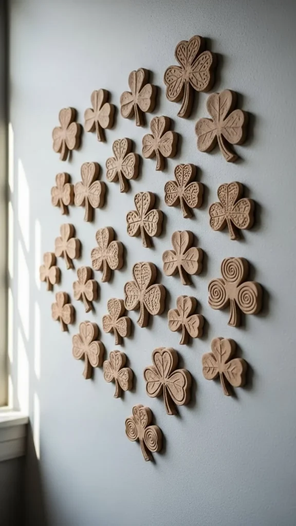 Clay Shamrock Wall Tiles