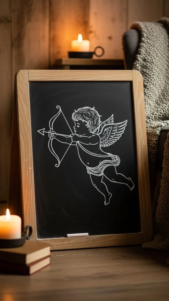 Cupid Chalkboard Art