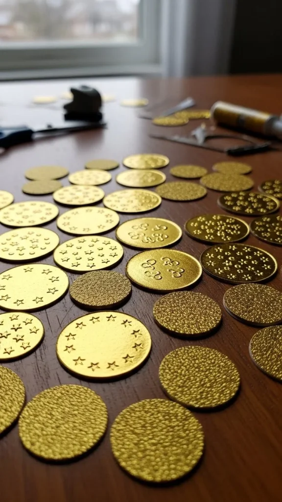 DIY Painted Paper Coins