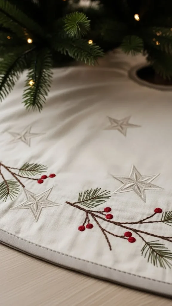 Embroidered Tree Skirt Trim