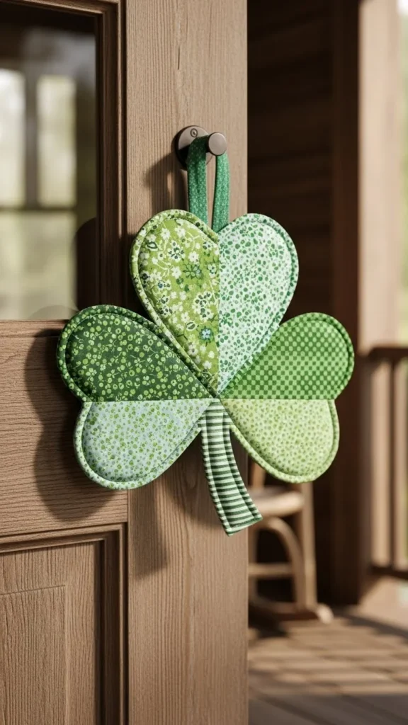 Fabric Scrap Patchwork Clover