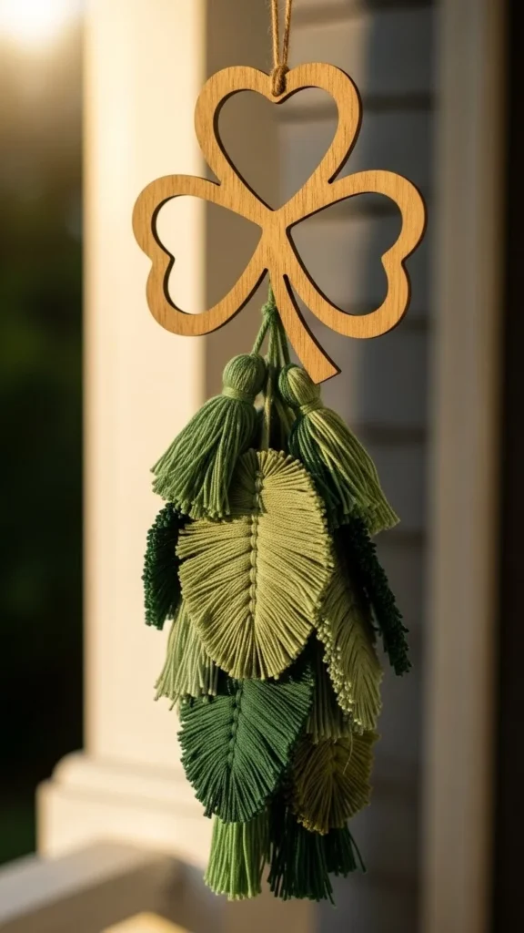 Fabric Tassel Clover