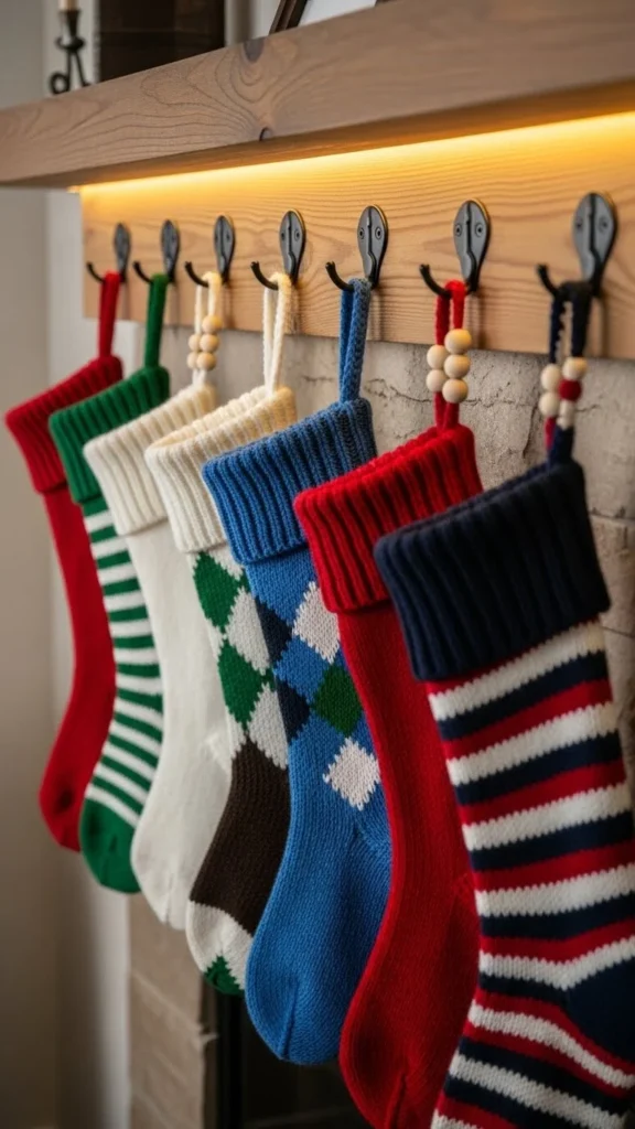 Farmhouse-Style Wood Bead Stocking Holders