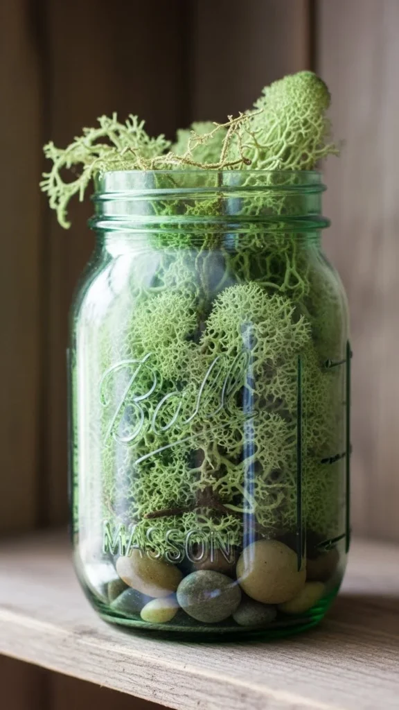 Faux Moss Terrarium Jar