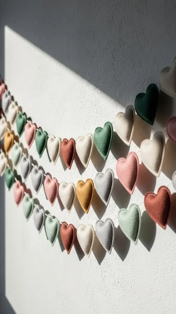 Felt Heart Layer Banner