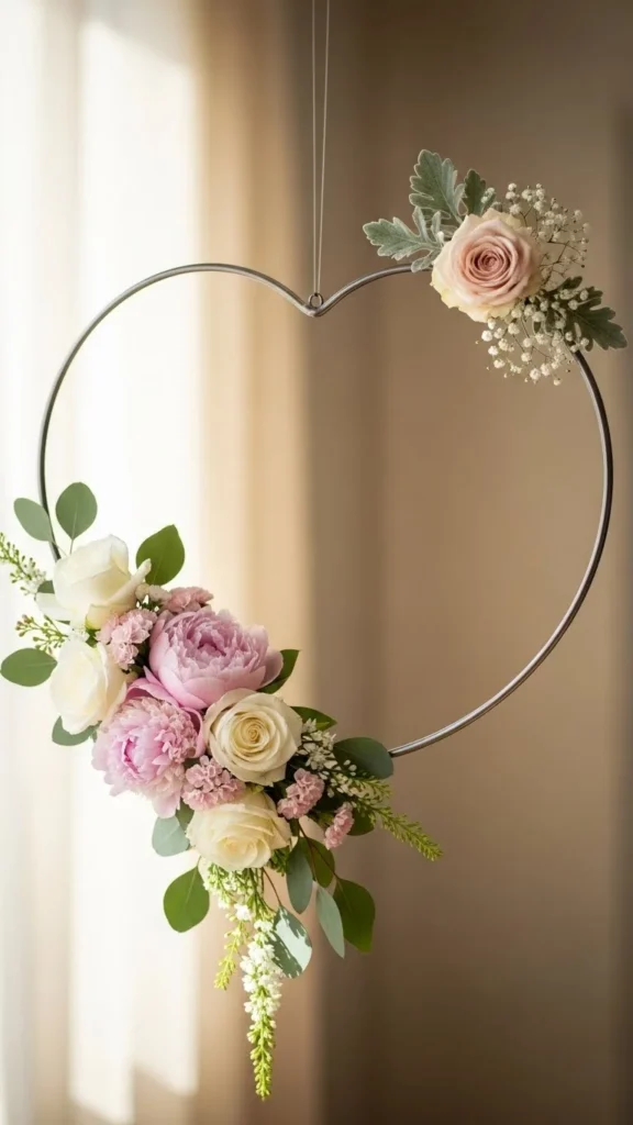 Floral Hoop Heart