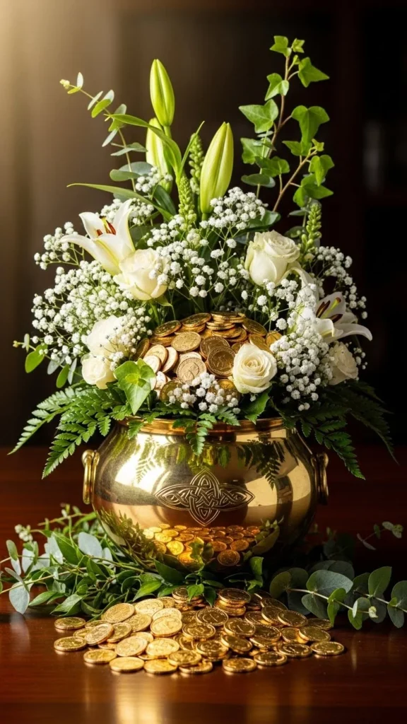 Floral Pot of Gold Accent