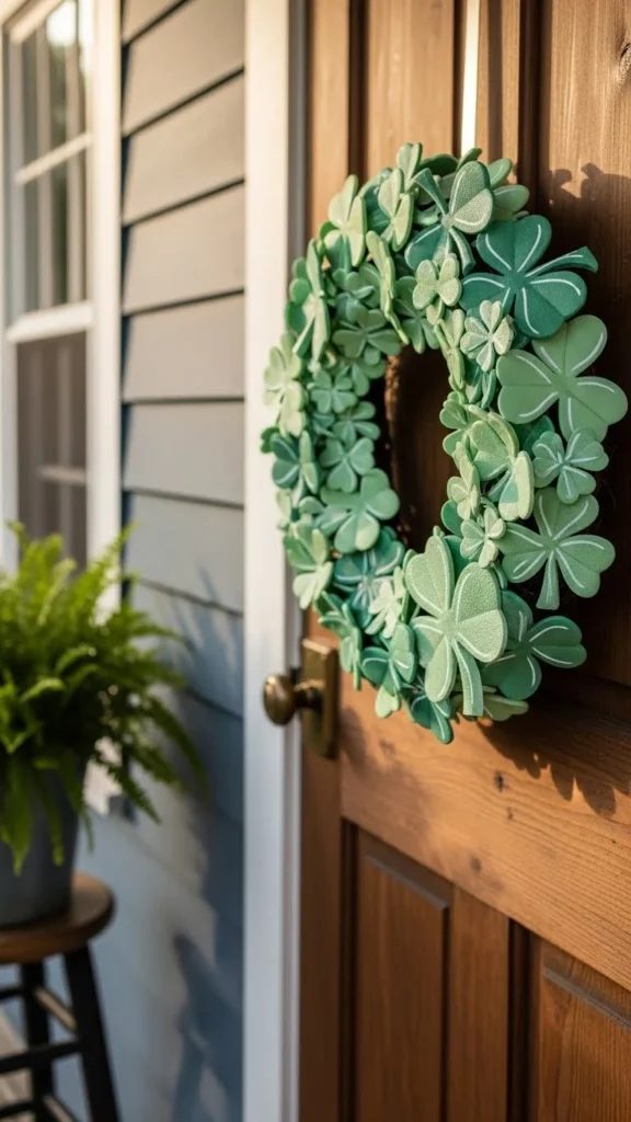 Foam Cutout Shamrock Wreath