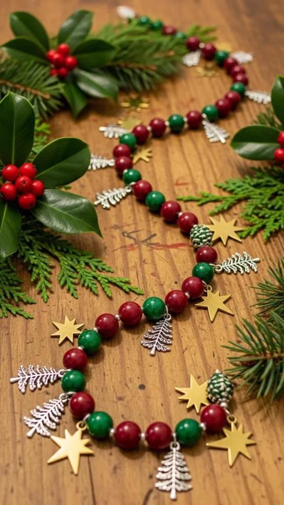 Garland With Small Holiday Charms