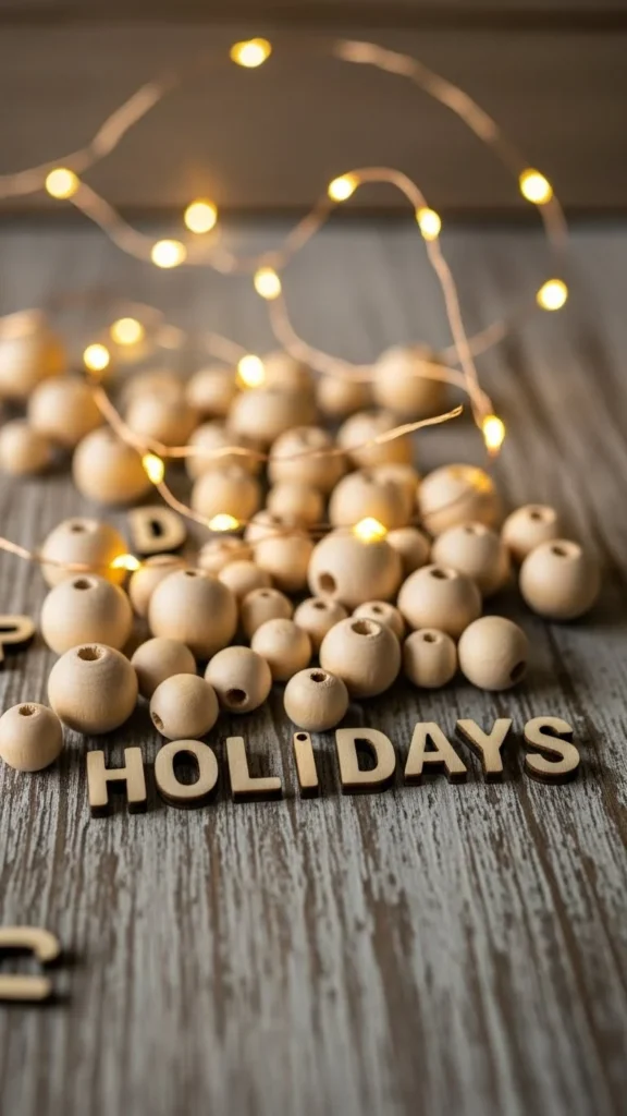 Garland With Wooden Letters