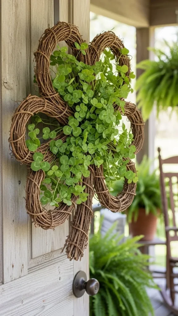 Grapevine Clover Wreath