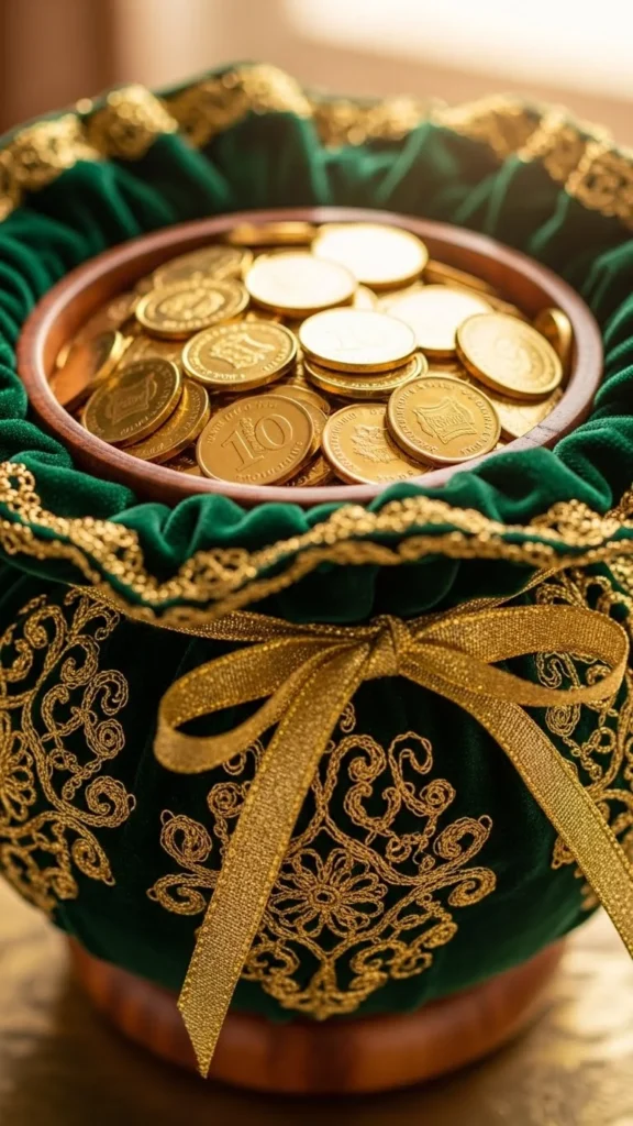 Green Velvet Pot Base